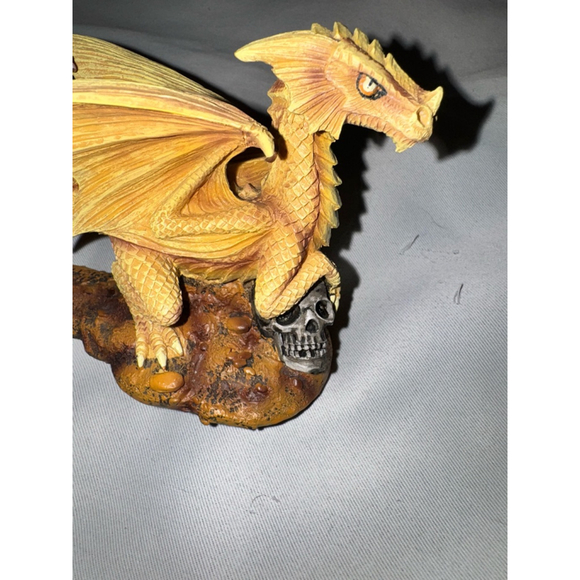 Anne Stokes Desert Sand Skull Baby Wyrmling Dragon With Skull Fantasy Statue - Picture 7 of 10